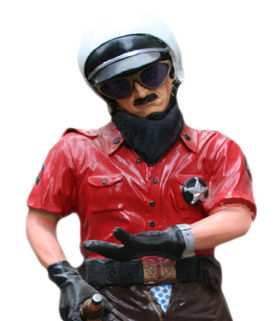 Dekofigur Police-Cop "Charly" 105cm, Unikat